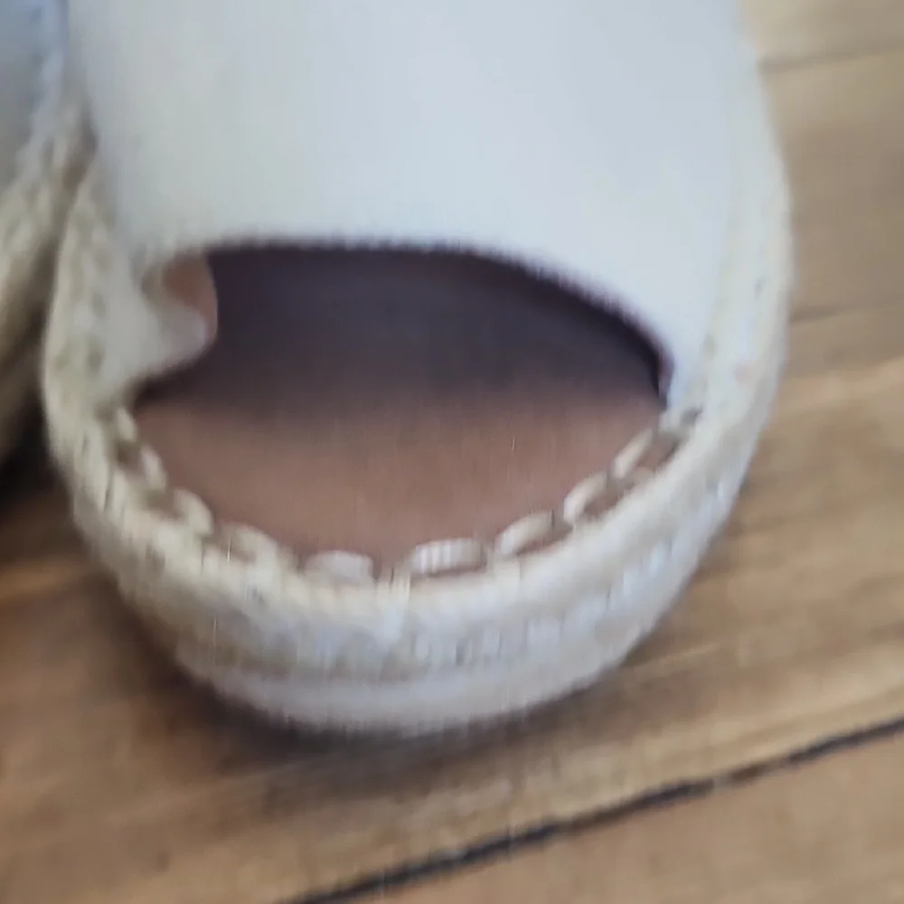 Toms Cream Espadrilles, Monica Wedge Sandal - Picture 9 of 9